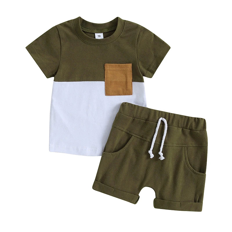 DAAY BABY Casual Short Sleeve T-shirt Tops & Shorts