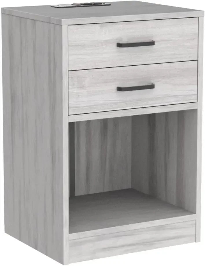 DAAY BABY Grey Nightstands (Set of 2)