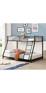 DAAY BABY Twin Over Twin Metal Bunk Bed