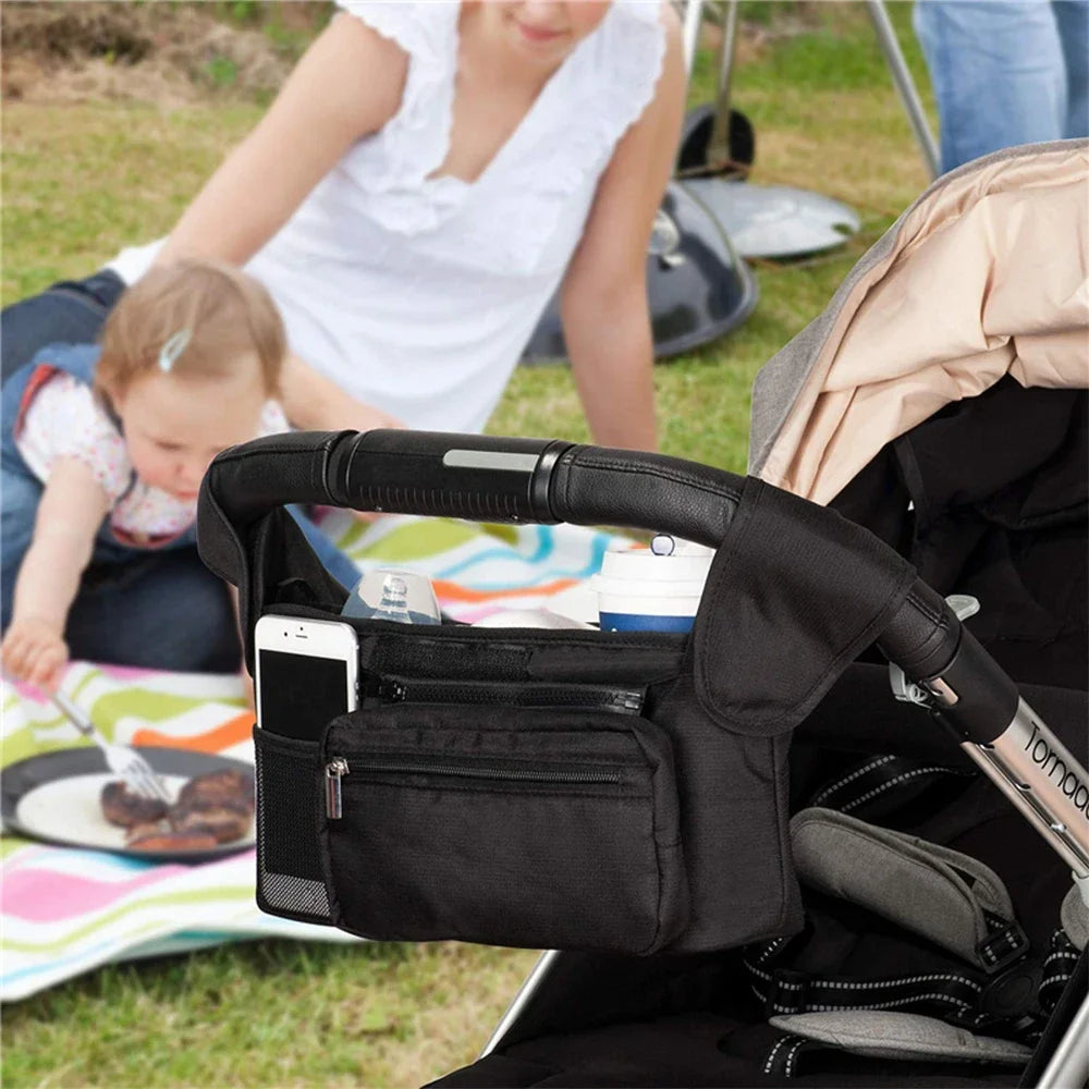 DAAY BABY Stroller Organizer with 2 Insulated Cup Holder