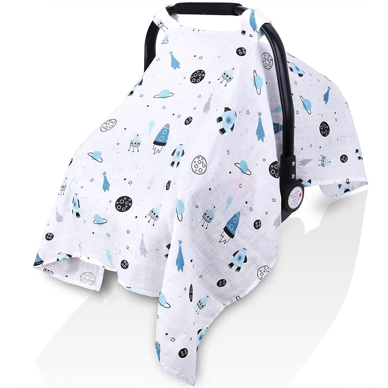 DAAY BABY Muslin Cotton Blanket Car Seat Cover