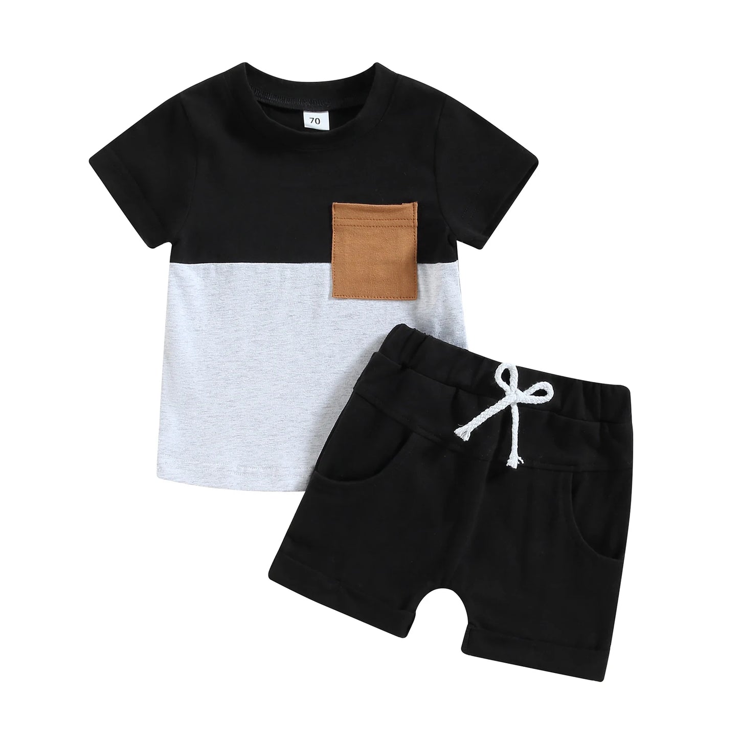 DAAY BABY Casual Short Sleeve T-shirt Tops & Shorts