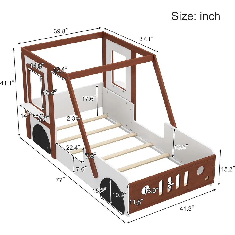 DAAY BABY Twin Size Car Bed Frame