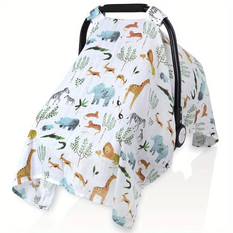 DAAY BABY Muslin Cotton Blanket Car Seat Cover