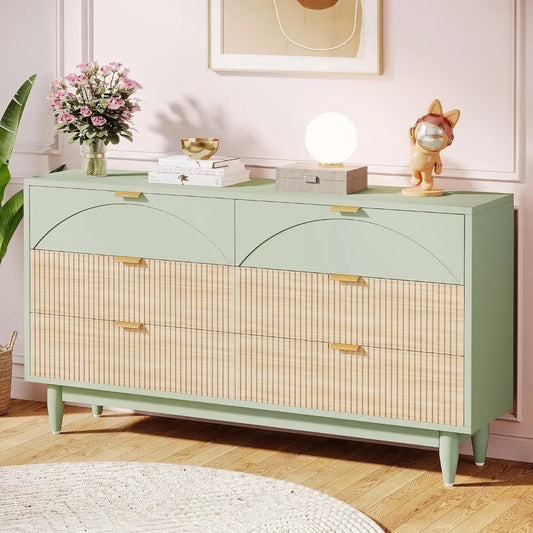 DAAY BABY Modern Chest of Drawers with Gold Metal Handles