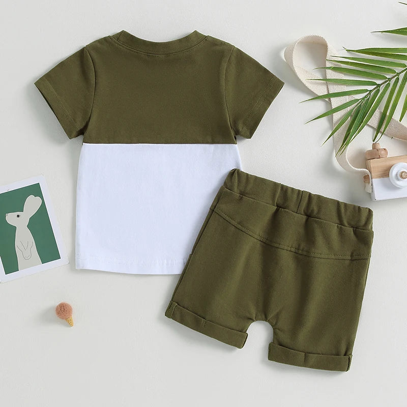 DAAY BABY Casual Short Sleeve T-shirt Tops & Shorts