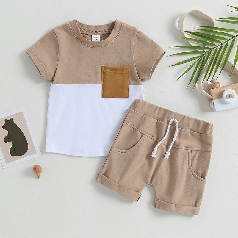 DAAY BABY Casual Short Sleeve T-shirt Tops & Shorts