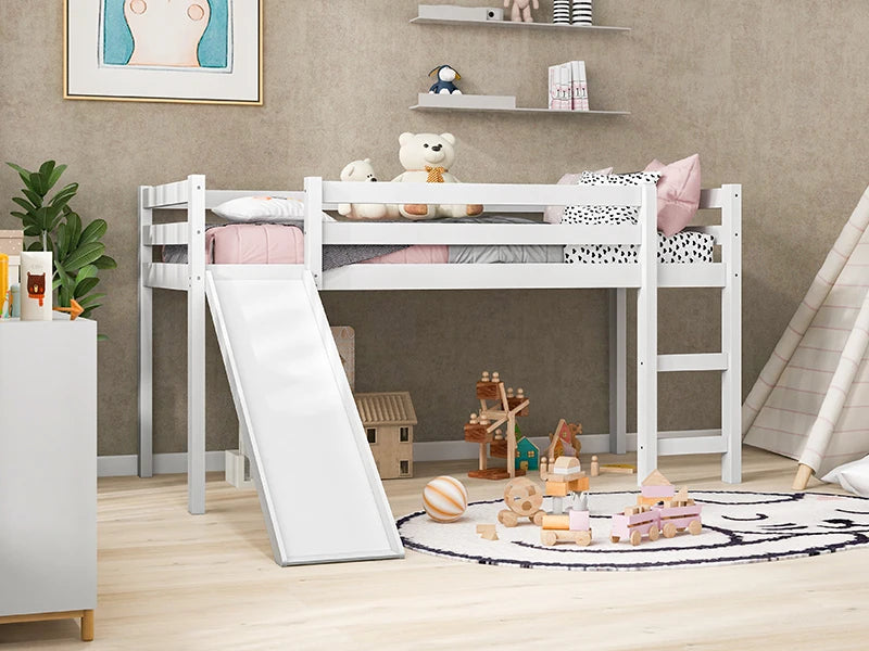 DAAY BABY Twin Loft Bed with Slide