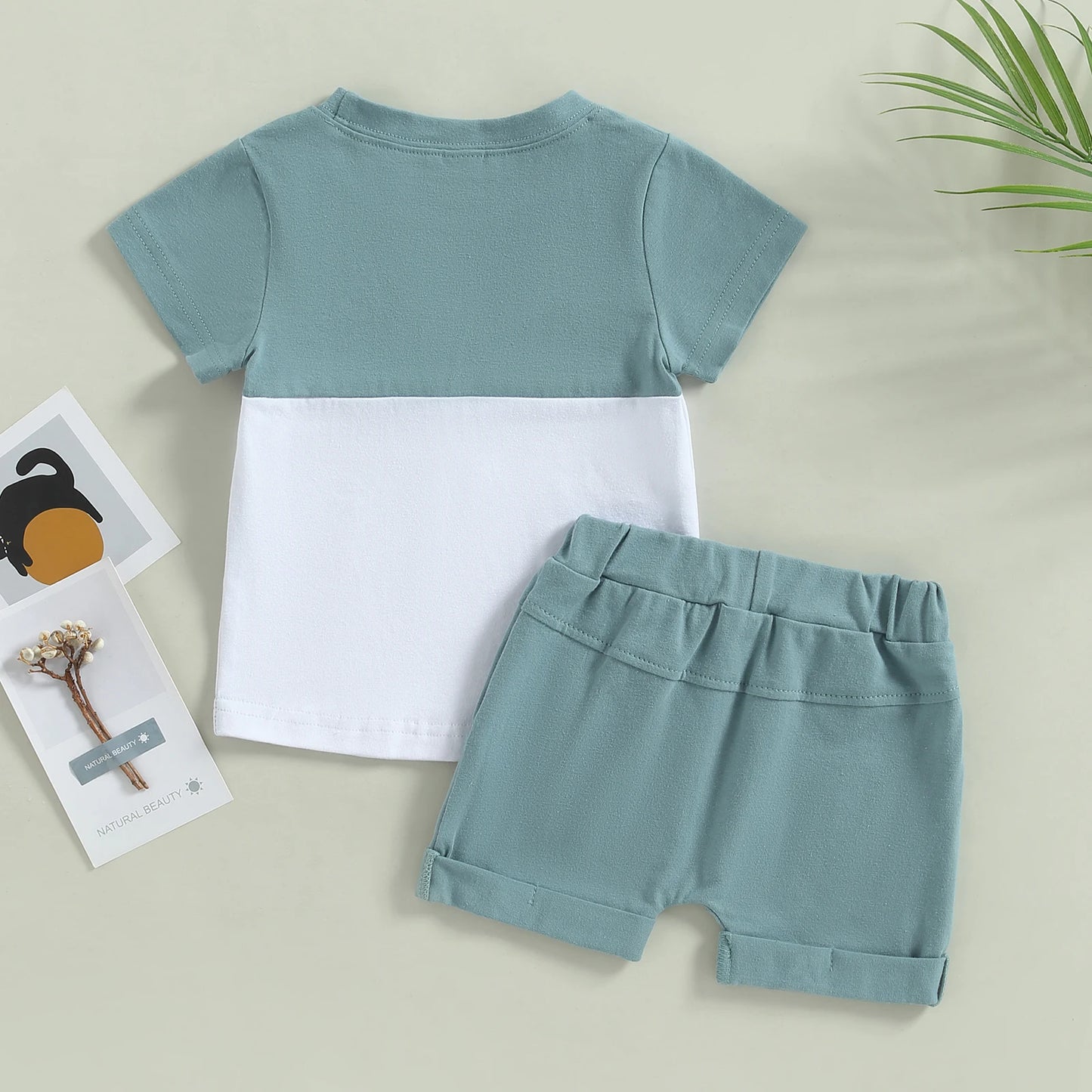 DAAY BABY Casual Short Sleeve T-shirt Tops & Shorts