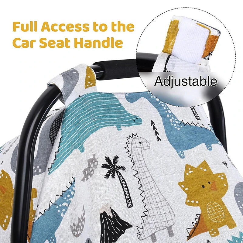 DAAY BABY Muslin Cotton Blanket Car Seat Cover