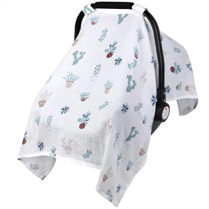 DAAY BABY Muslin Cotton Blanket Car Seat Cover