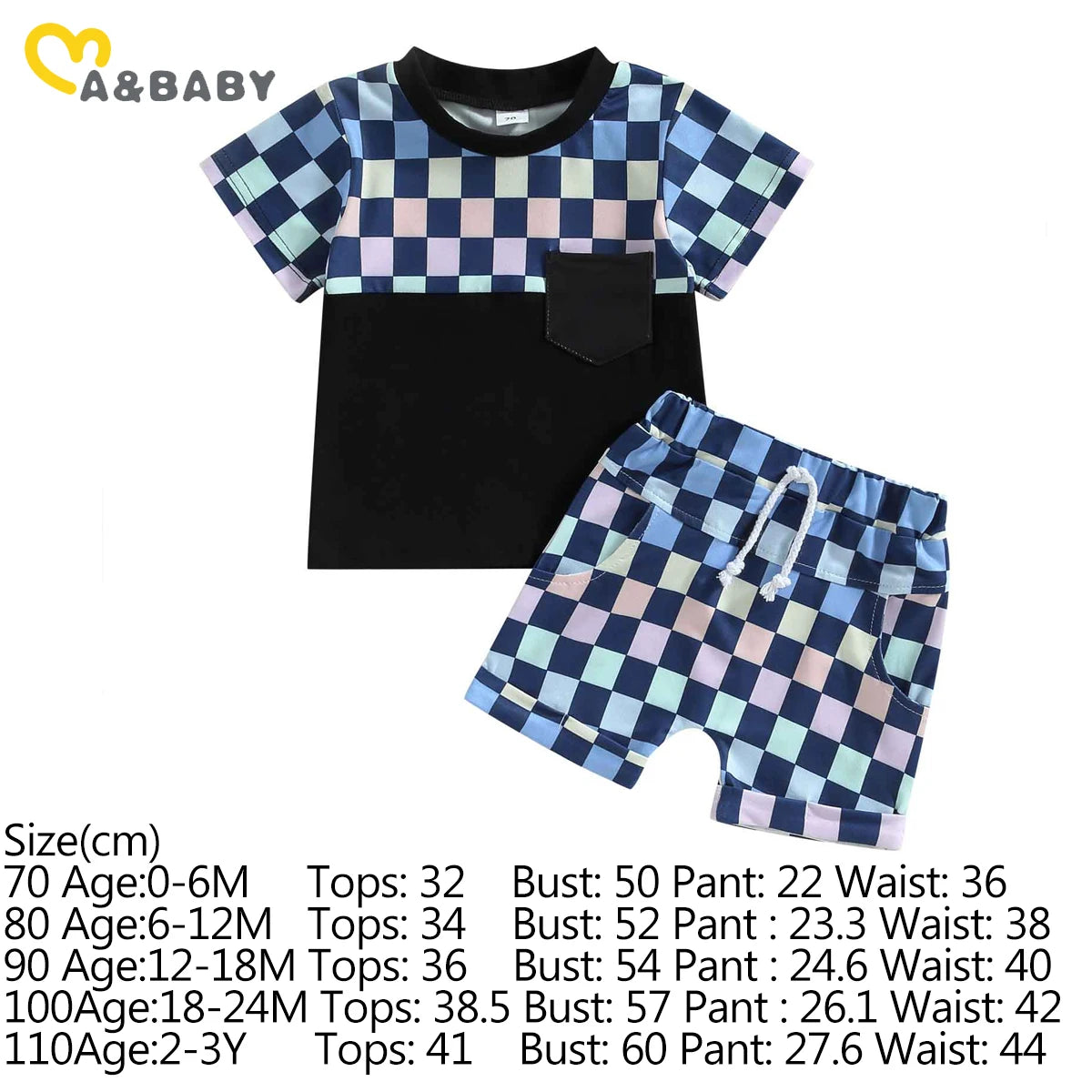 DAAY BABY Casual Short Sleeve T-shirt Tops & Shorts