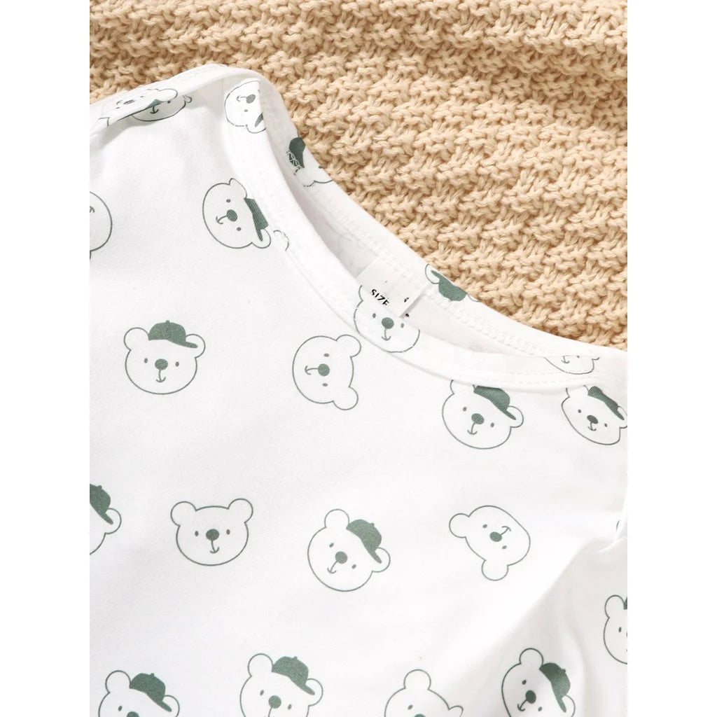 DAAY BABY Overall & Bodysuit (Bear Print)