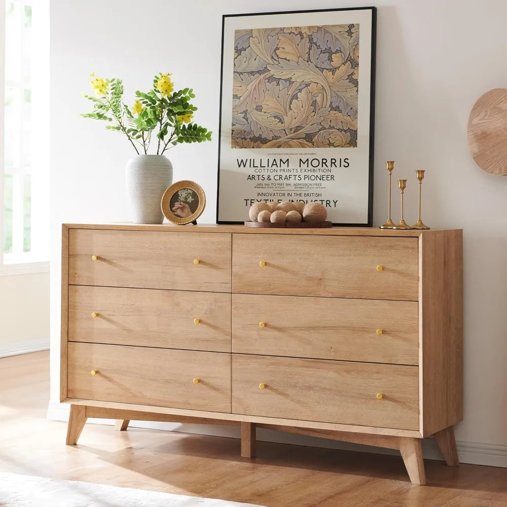 DAAY BABY Mid Century 6 Drawer Dresser