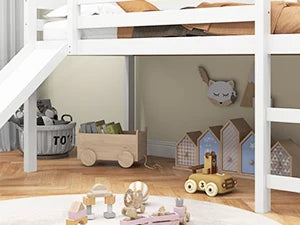 DAAY BABY Twin Loft Bed with Slide