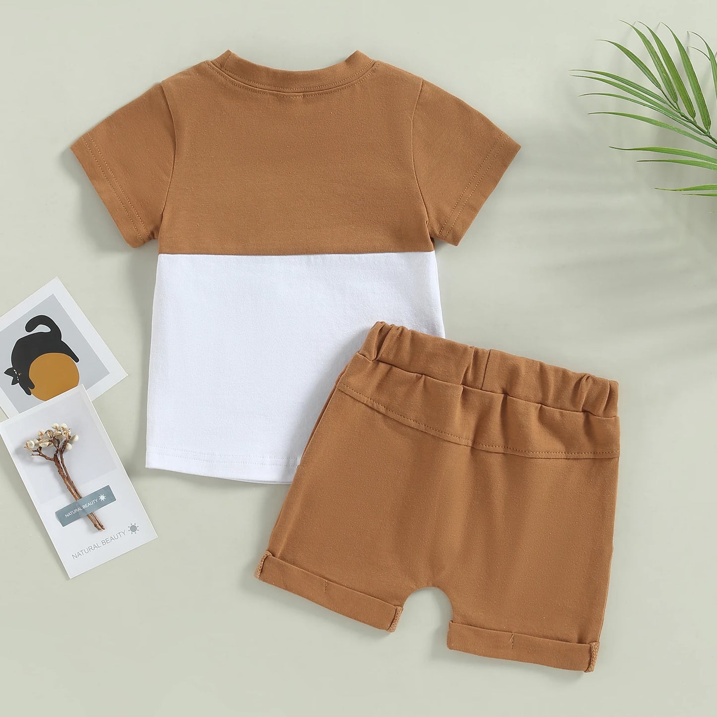 DAAY BABY Casual Short Sleeve T-shirt Tops & Shorts