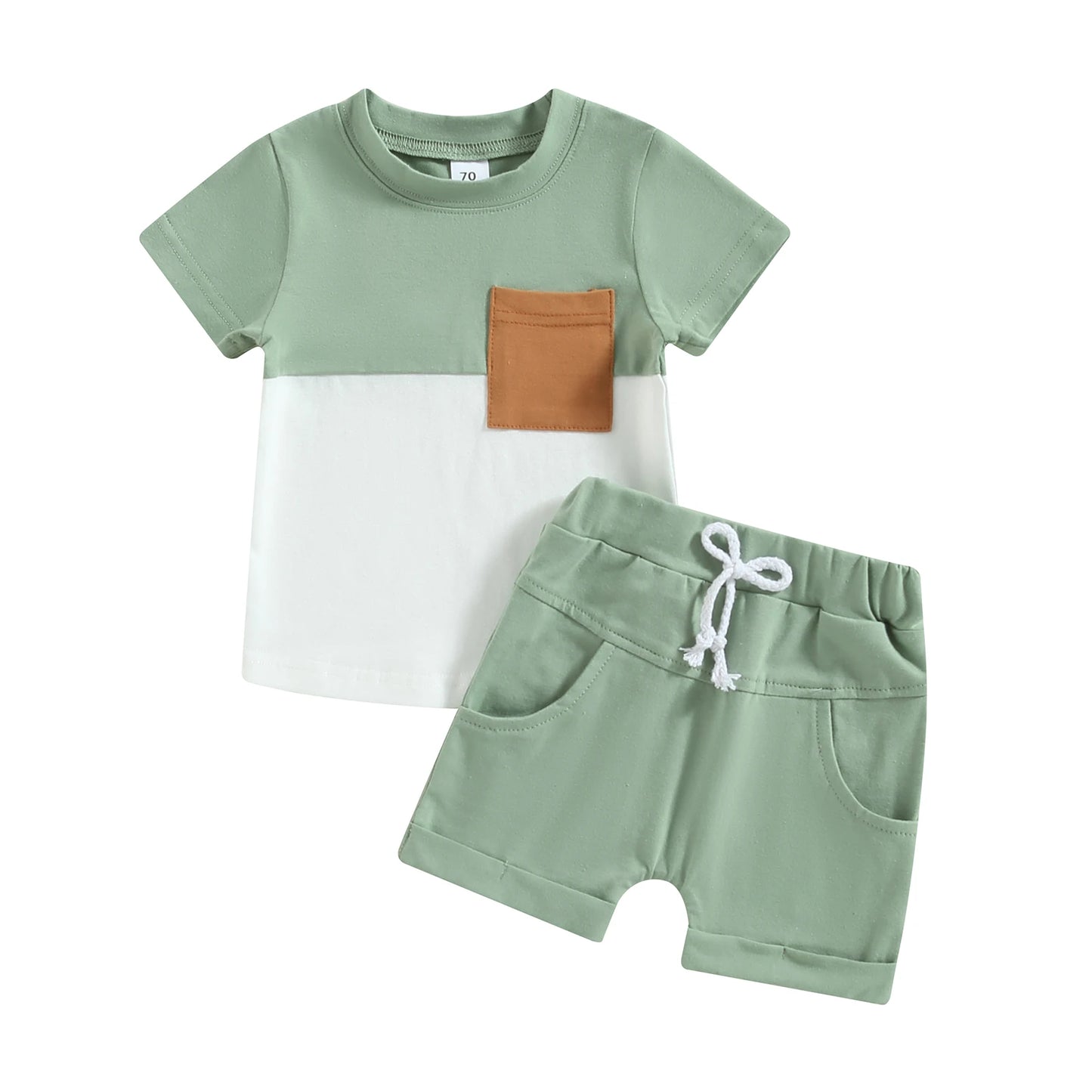 DAAY BABY Casual Short Sleeve T-shirt Tops & Shorts