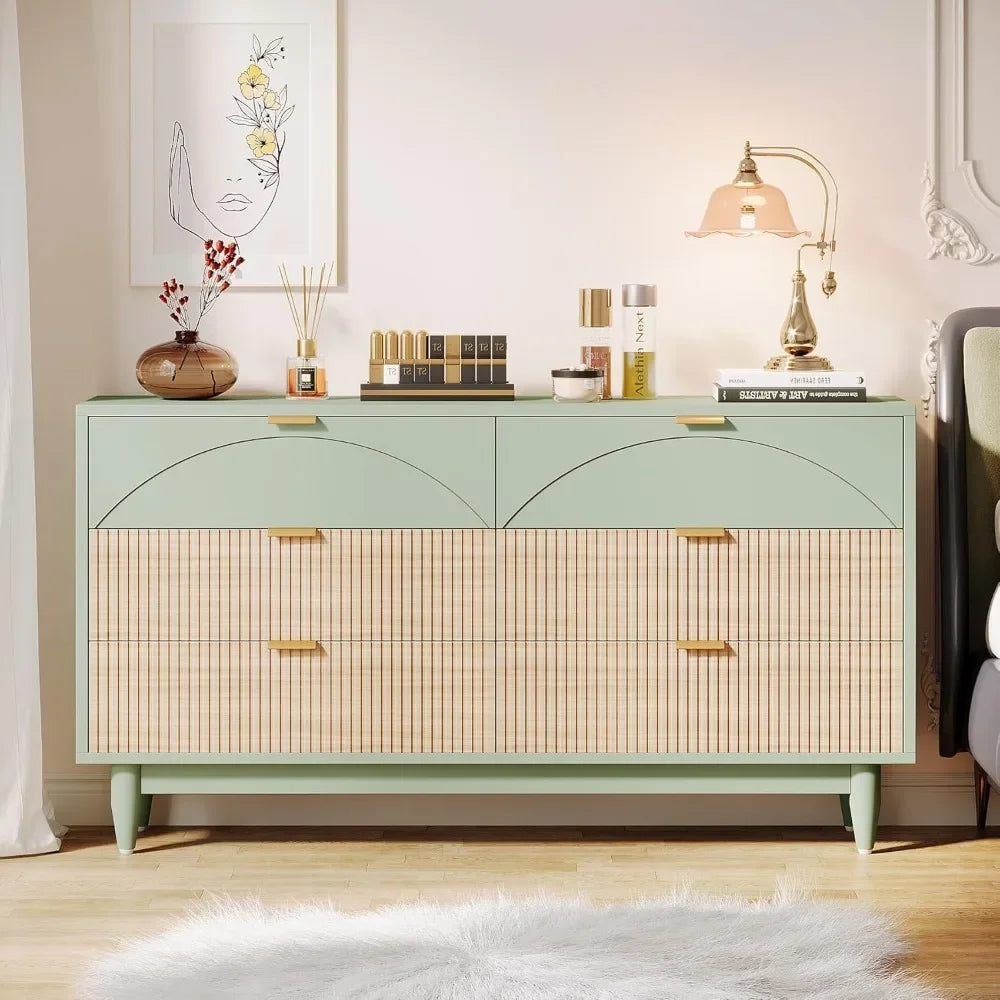 DAAY BABY Modern Chest of Drawers with Gold Metal Handles