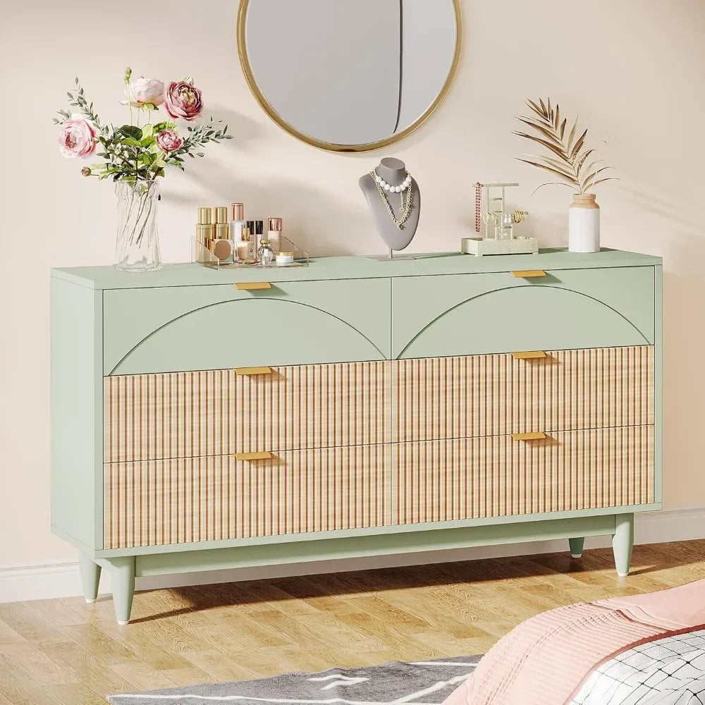 DAAY BABY Modern Chest of Drawers with Gold Metal Handles