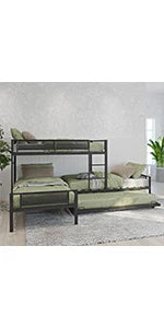 DAAY BABY Twin Over Twin Metal Bunk Bed