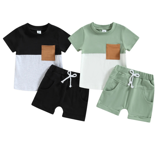 DAAY BABY Casual Short Sleeve T-shirt Tops & Shorts