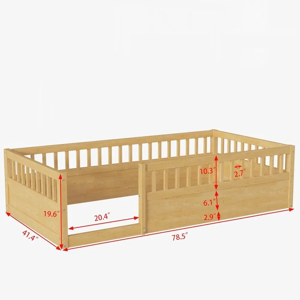 DAAY BABY Montessori Bed Twin Size with Gate