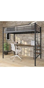 DAAY BABY Twin Over Twin Metal Bunk Bed