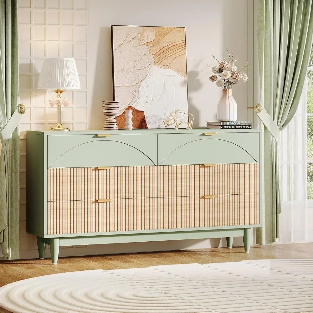 DAAY BABY Modern Chest of Drawers with Gold Metal Handles