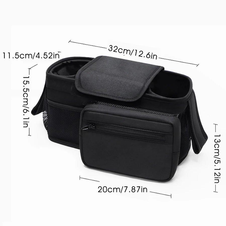 DAAY BABY Stroller Organizer with 2 Insulated Cup Holder