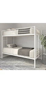 DAAY BABY Twin Over Twin Metal Bunk Bed