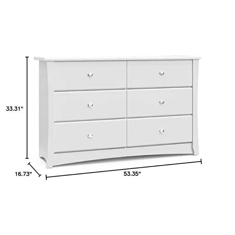 DAAY BABY Nursery 6 Drawer Double Dresser