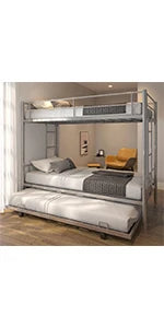 DAAY BABY Twin Over Twin Metal Bunk Bed