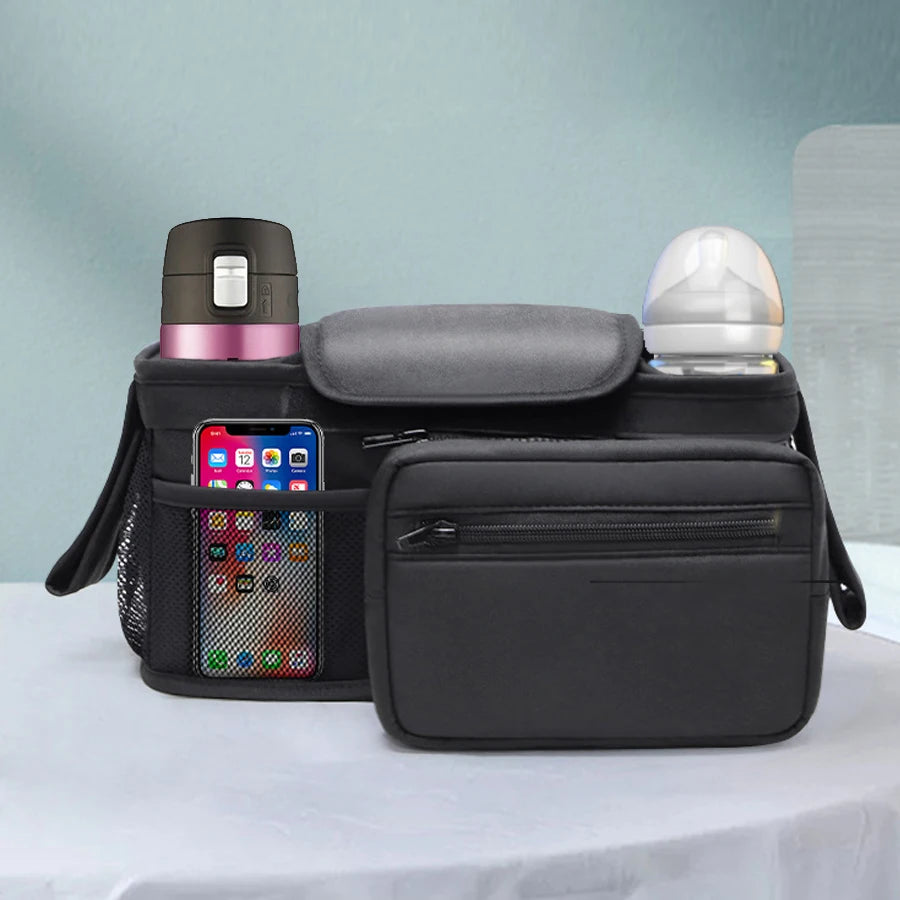 DAAY BABY Stroller Organizer with 2 Insulated Cup Holder