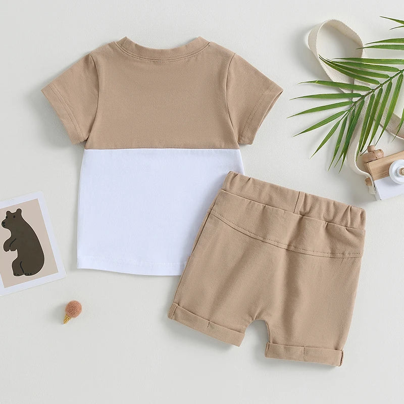 DAAY BABY Casual Short Sleeve T-shirt Tops & Shorts