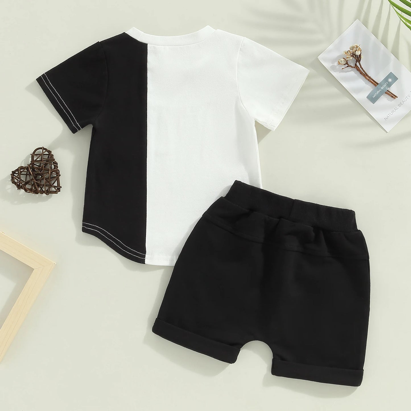 DAAY BABY Casual Short Sleeve T-shirt Tops & Shorts